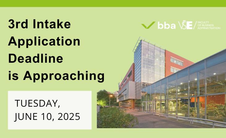 Application deadline for 3rd intake of BBA on June 10 is approaching!