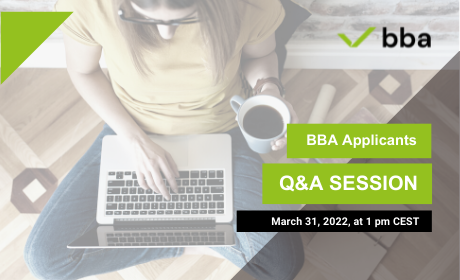 Meet the BBA Team for Q&A Session /March 31, 1 pm/